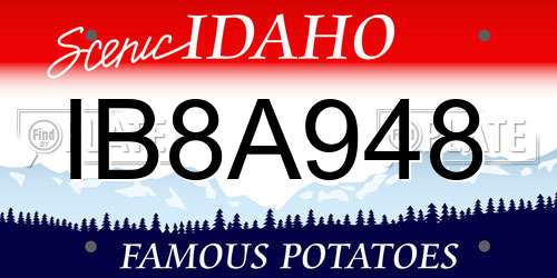 IB8A948 Idaho License Plate