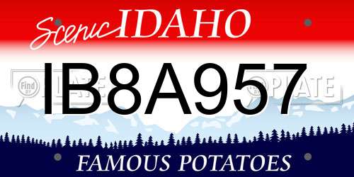 IB8A957 Idaho License Plate