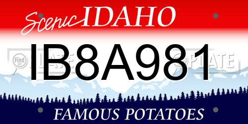 IB8A981 Idaho License Plate