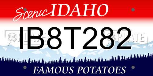 IB8T282 Idaho License Plate
