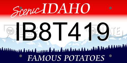 IB8T419 Idaho License Plate