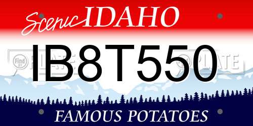 IB8T550 Idaho License Plate
