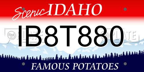IB8T880 Idaho License Plate
