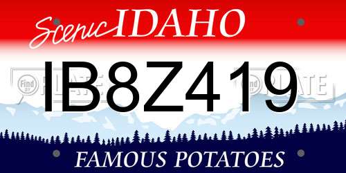 IB8Z419 Idaho License Plate