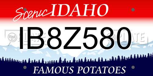 IB8Z580 Idaho License Plate