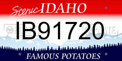 IB91720 Idaho License Plate