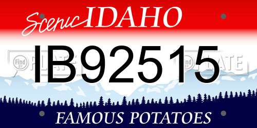 IB92515 Idaho License Plate