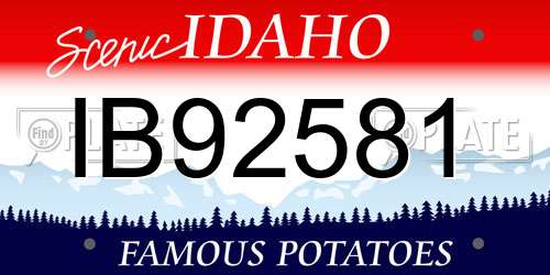 IB92581 Idaho License Plate
