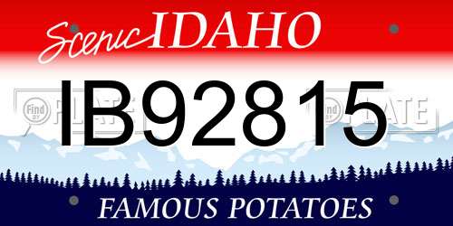 IB92815 Idaho License Plate