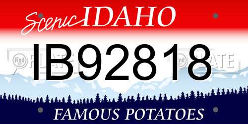 IB92818 Idaho License Plate