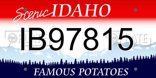 IB97815 Idaho License Plate