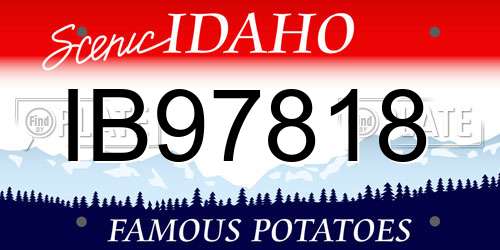 IB97818 Idaho License Plate