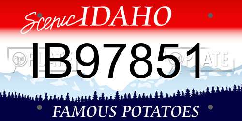IB97851 Idaho License Plate