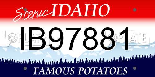 IB97881 Idaho License Plate