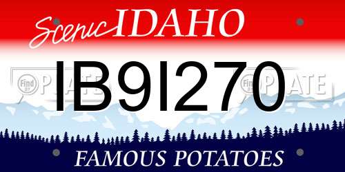 IB9I270 Idaho License Plate