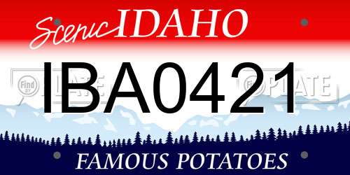 IBA0421 Idaho License Plate