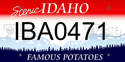 IBA0471 Idaho License Plate