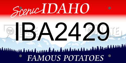 IBA2429 Idaho License Plate