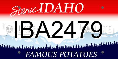 IBA2479 Idaho License Plate