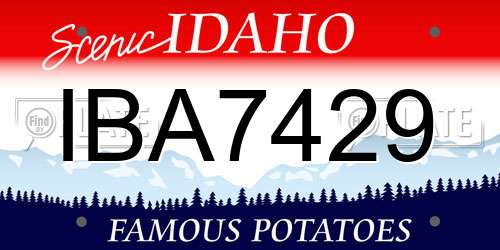 IBA7429 Idaho License Plate