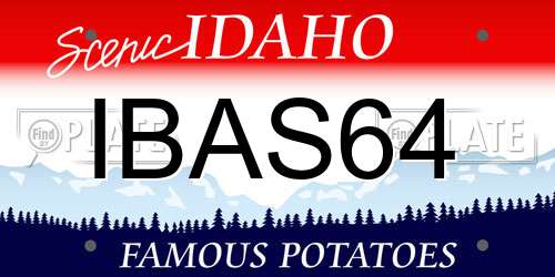 IBAS64 Idaho License Plate