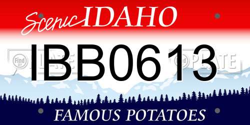 IBB0613 Idaho License Plate