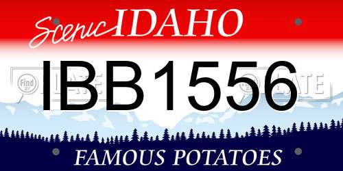 IBB1556 Idaho License Plate