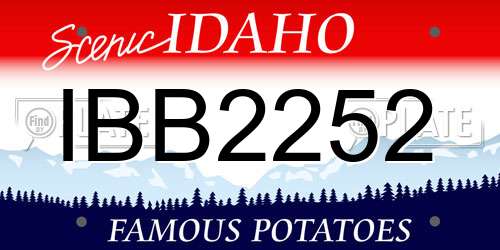 IBB2252 Idaho License Plate