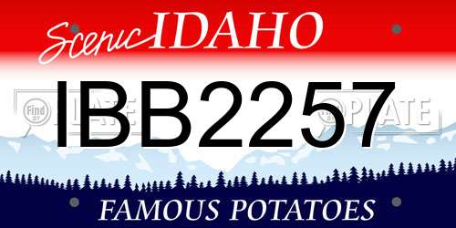 IBB2257 Idaho License Plate