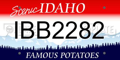 IBB2282 Idaho License Plate