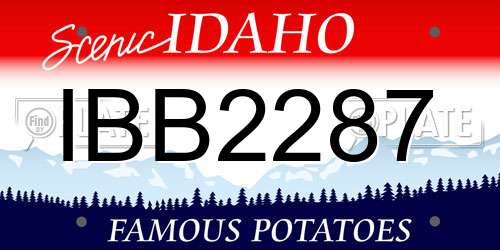 IBB2287 Idaho License Plate