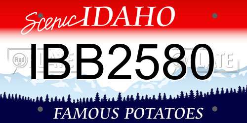 IBB2580 Idaho License Plate