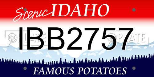 IBB2757 Idaho License Plate