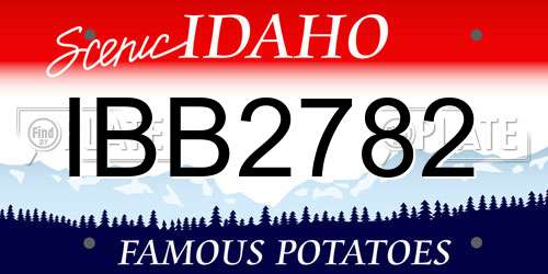 IBB2782 Idaho License Plate