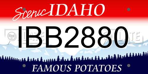 IBB2880 Idaho License Plate
