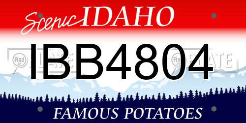 IBB4804 Idaho License Plate