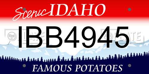 IBB4945 Idaho License Plate