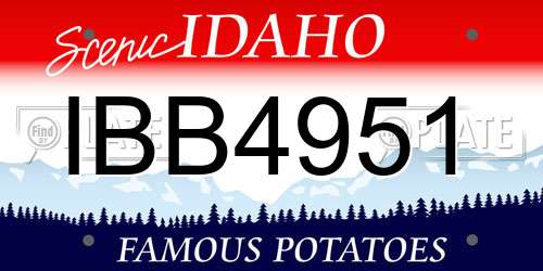 IBB4951 Idaho License Plate