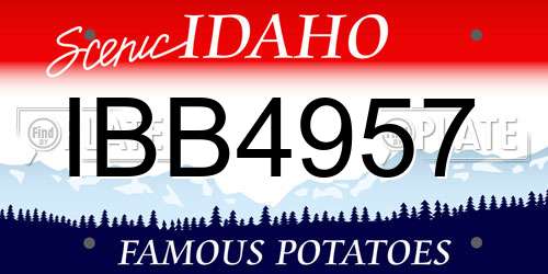 IBB4957 Idaho License Plate