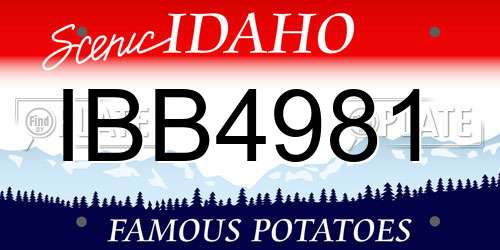 IBB4981 Idaho License Plate