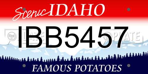 IBB5457 Idaho License Plate