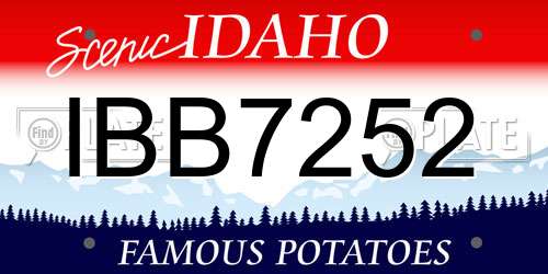 IBB7252 Idaho License Plate