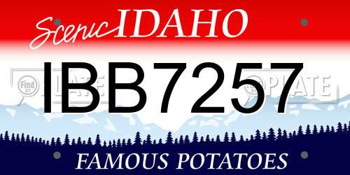 IBB7257 Idaho License Plate