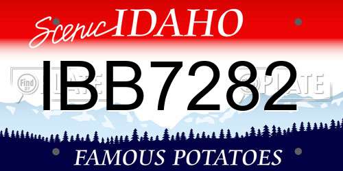 IBB7282 Idaho License Plate