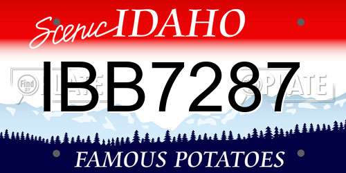 IBB7287 Idaho License Plate