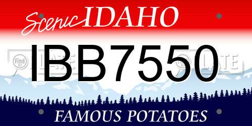 IBB7550 Idaho License Plate