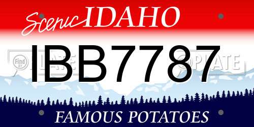 IBB7787 Idaho License Plate
