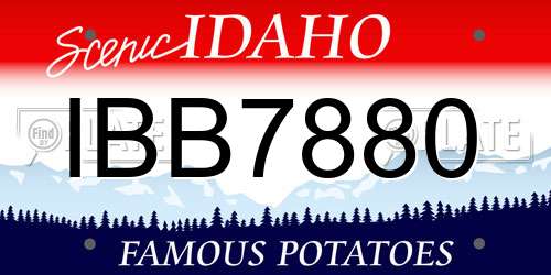 IBB7880 Idaho License Plate