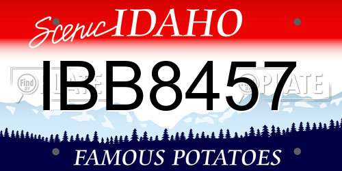 IBB8457 Idaho License Plate