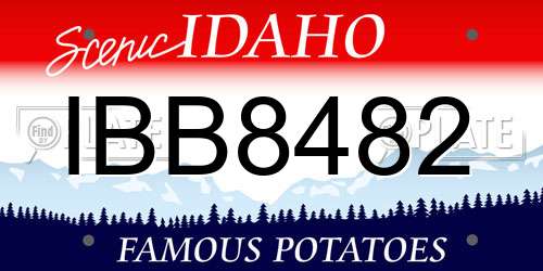 IBB8482 Idaho License Plate